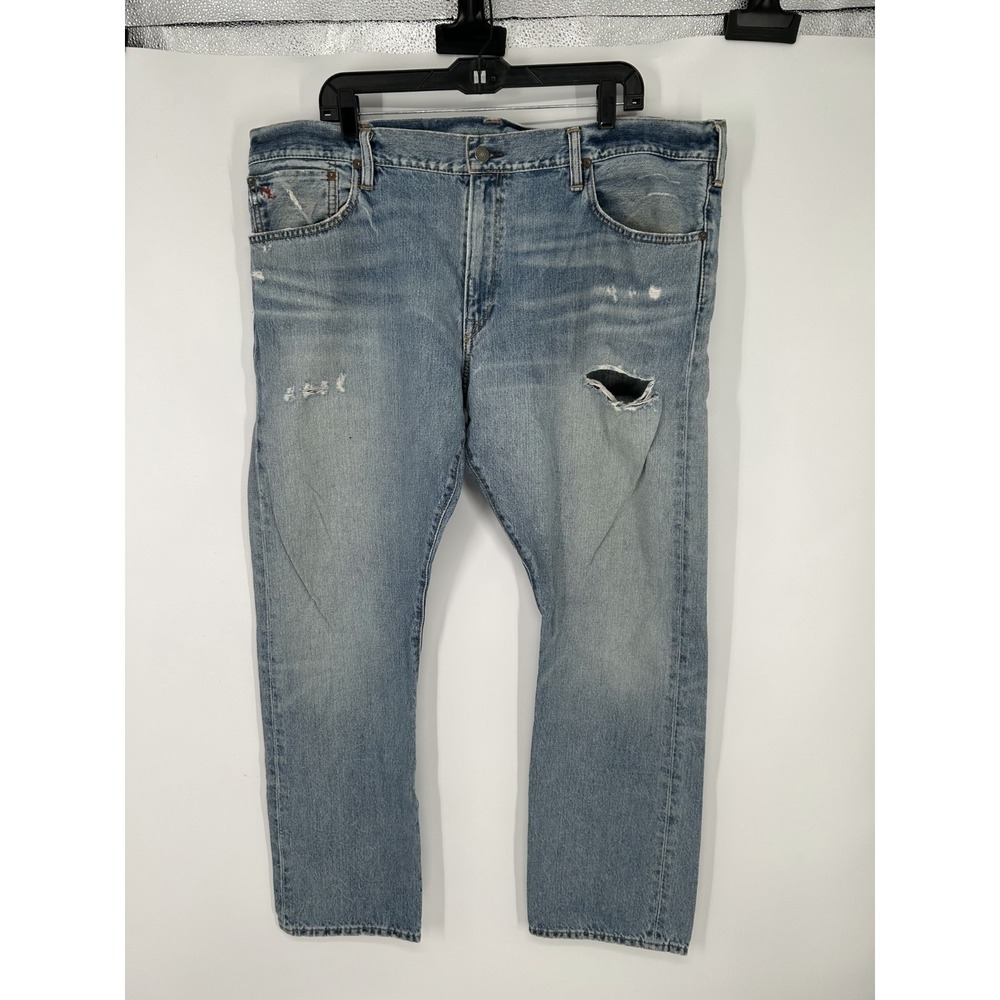 Polo Ralph Lauren Jeans Varick Slim Straight Ripped‎ Distressed Fit Leg 40x30